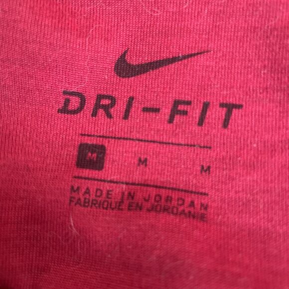 Nike Dri-FIT 1/4 Zip Long Sleeve Shirt Red‎ Mens M Running Training Top Gym Walk - Picture 5 of 7